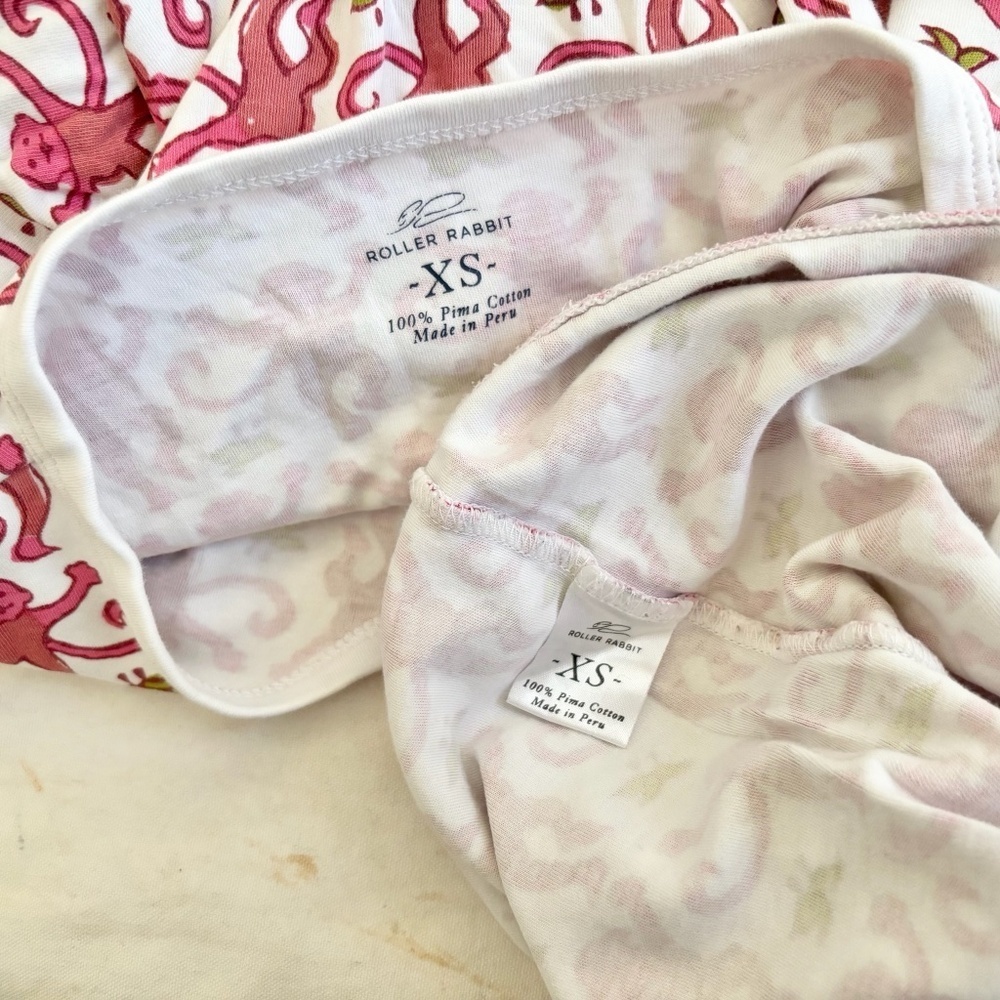 Roller Rabbit Monkey Print Long Sleeve Pajama Set - Picture 2 of 7